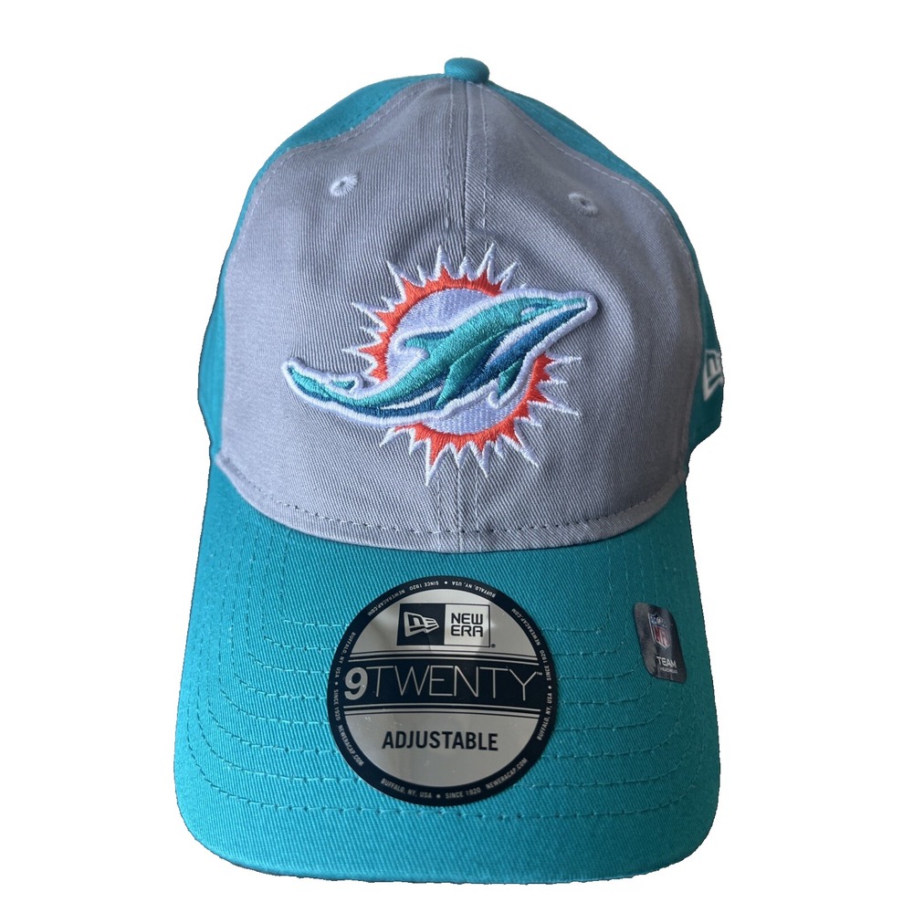 Miami Dolphins New Era Aqua Gray 9Twenty League Snapback Hat Adjustable NWT